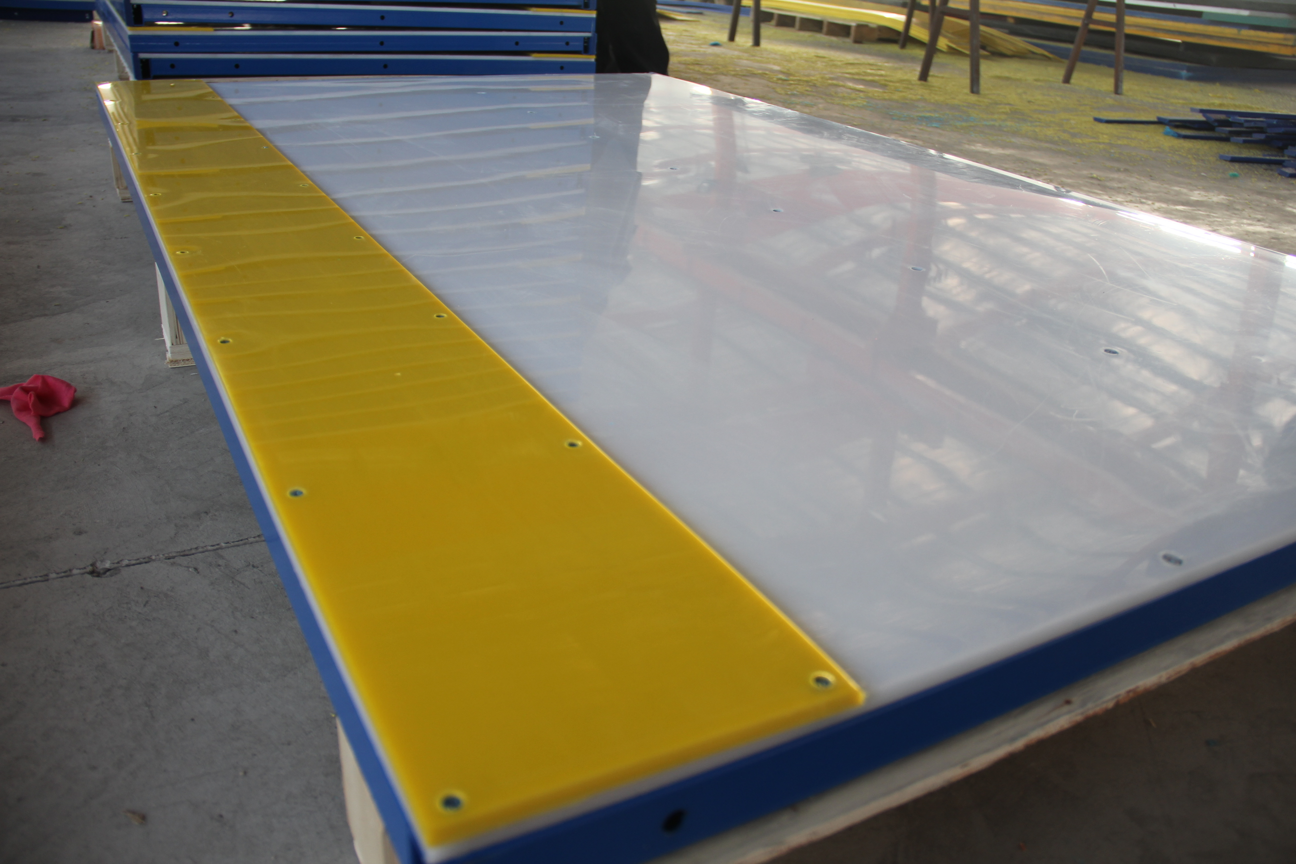 Synthetic Ice Rink Fence Dek Panel Arena Hockey Wall Sheet 