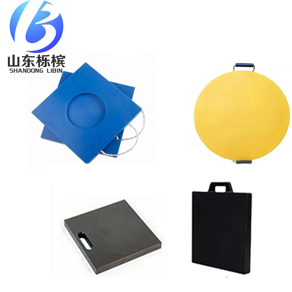 Popular size for UHMWPE Crane outirgger pads 