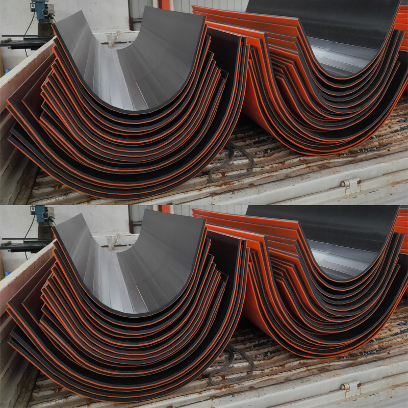 Double color U type bending coalbin UHMWPE liner 